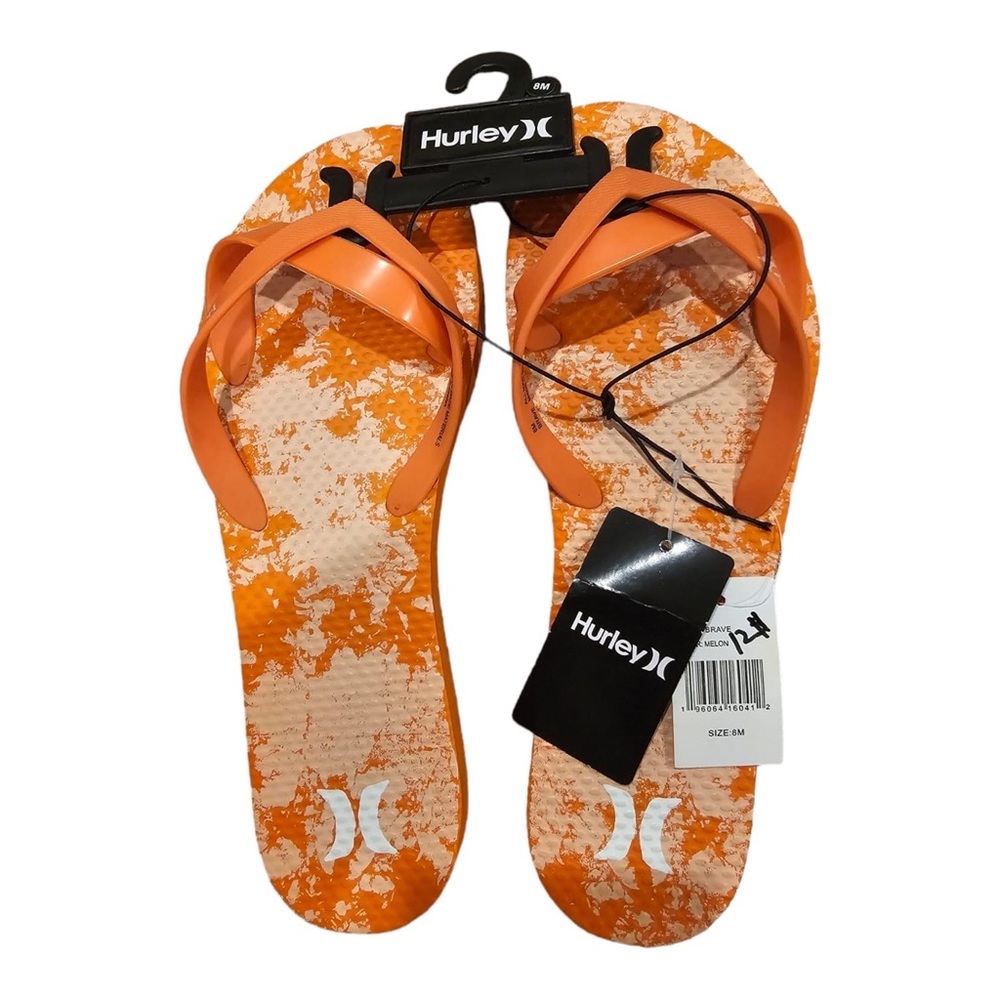 Hurley Women’s Size 8M Flip Flop Thong Sandals Brave Melon Orange